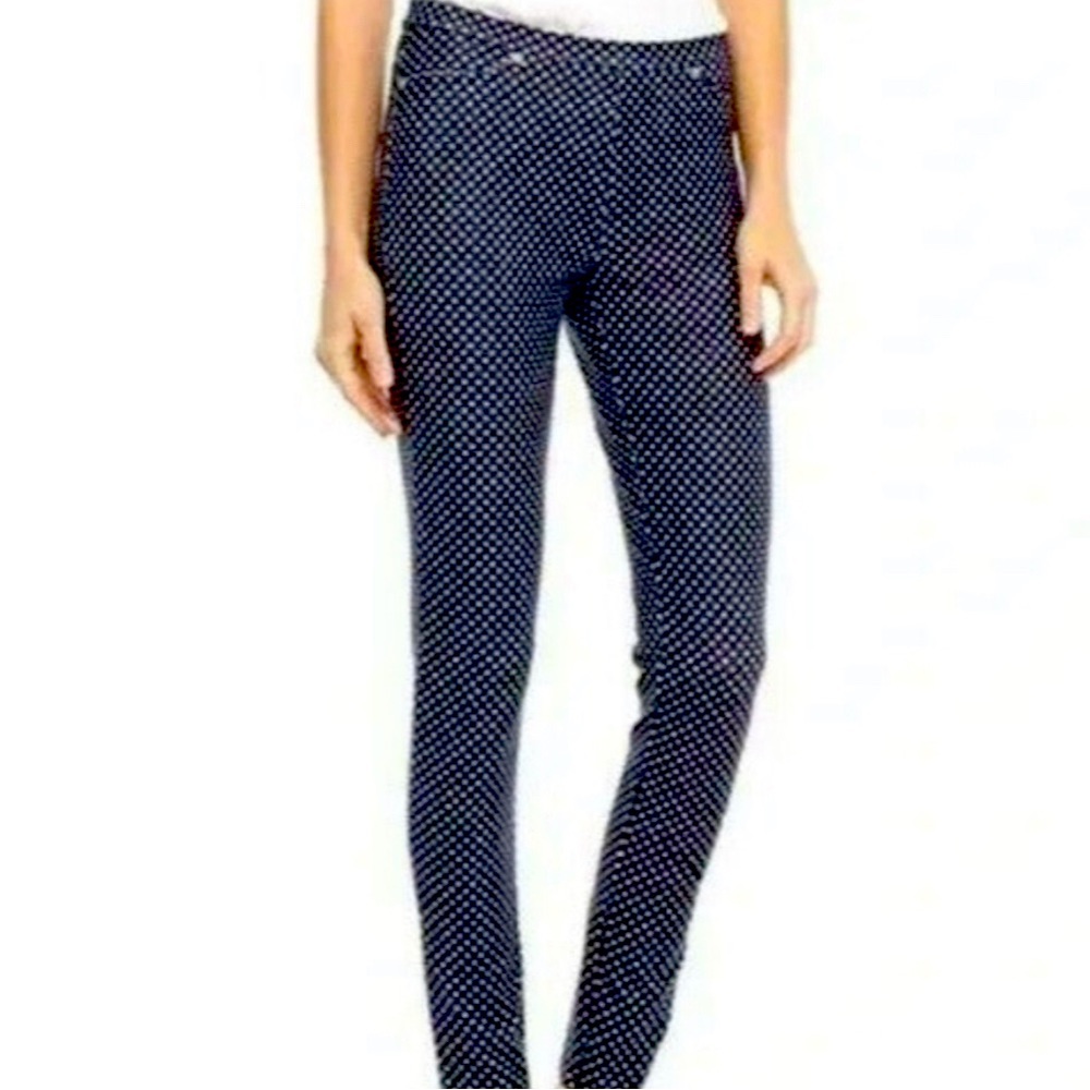 MICHAEL KORS Navy polka dot skinny pant leggings